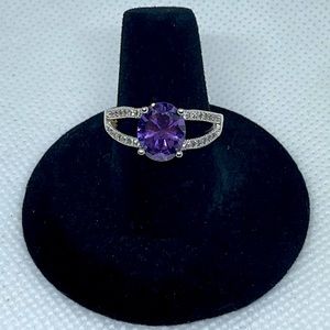 Silver/Purple Ring, Size 7